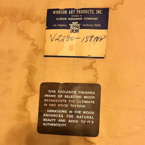 1960s Robert Wood Golden Surf Lithograph Art Print from Windsor Art 67" X 29" - Picture 7 of 7